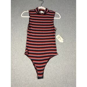 Abound striped one piece body suit juniors size small new with tags